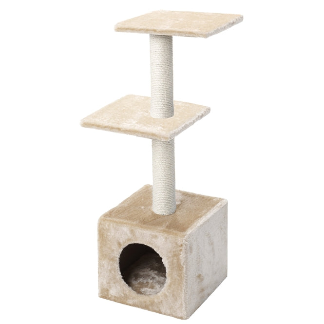 EBI Classic Kratzbaum Palazzo creme Natursisal Plüsch Höhle